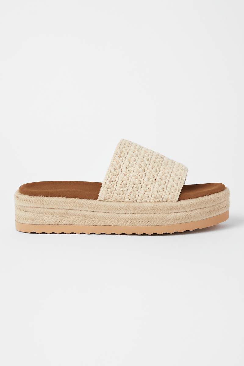 Sandalias con tacón en cuña, tejido antideslizante, estilo boho, para el verano. - Carmen Modas - Sneakers