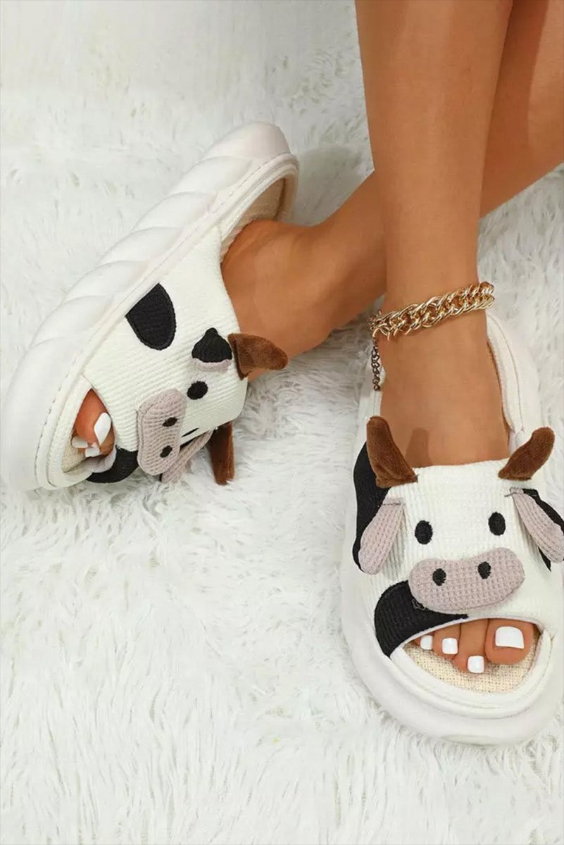 Sandalias pantufla diseño vaca confort hogar original - Carmen Modas - Slides Shoes + Flip Flops