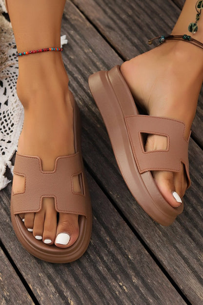 Sandalias plataforma diseño calado abiertas para verano - Carmen Modas - Sandals