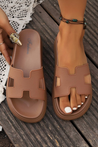Sandalias plataforma diseño calado abiertas para verano - Carmen Modas - Sandals