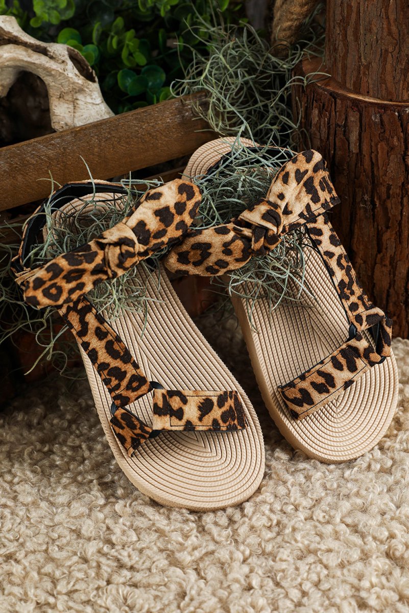 Sandalias Plataforma Leopardo Mujer Lazo Casual - Carmen Modas - Sandals