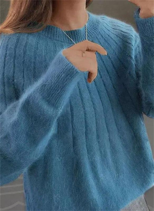 Suéter de Mujer con Cuello Redondo | Diseño de Punto