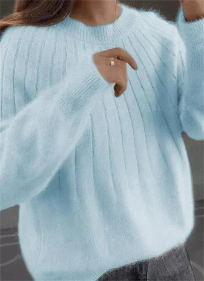 Suéter de Mujer con Cuello Redondo | Diseño de Punto