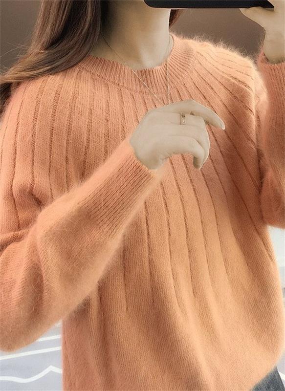 Suéter de Mujer con Cuello Redondo | Diseño de Punto