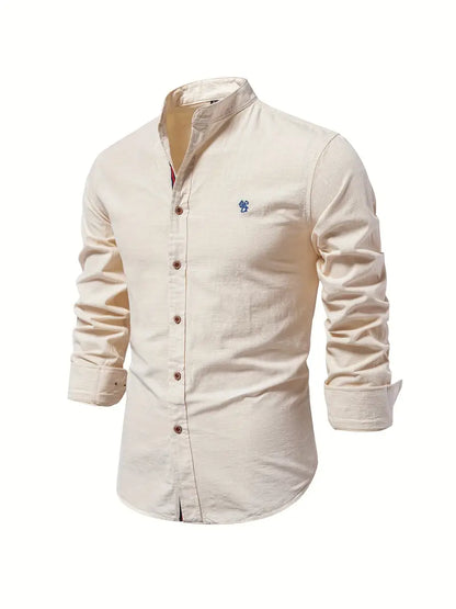 Camisa Casual de Hombre | Cuello Mao