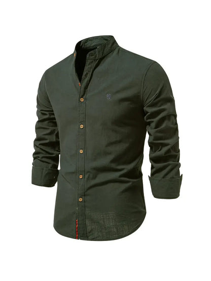 Camisa Casual de Hombre | Cuello Mao