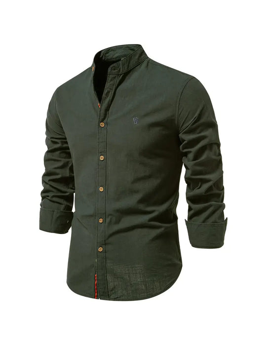 Camisa Casual de Hombre | Cuello Mao
