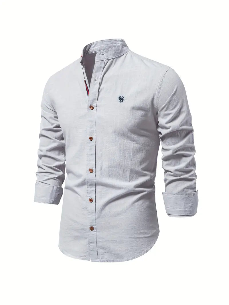 Camisa Casual de Hombre | Cuello Mao