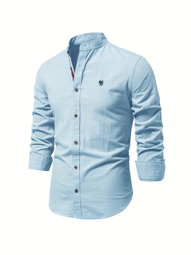 Camisa Casual de Hombre | Cuello Mao