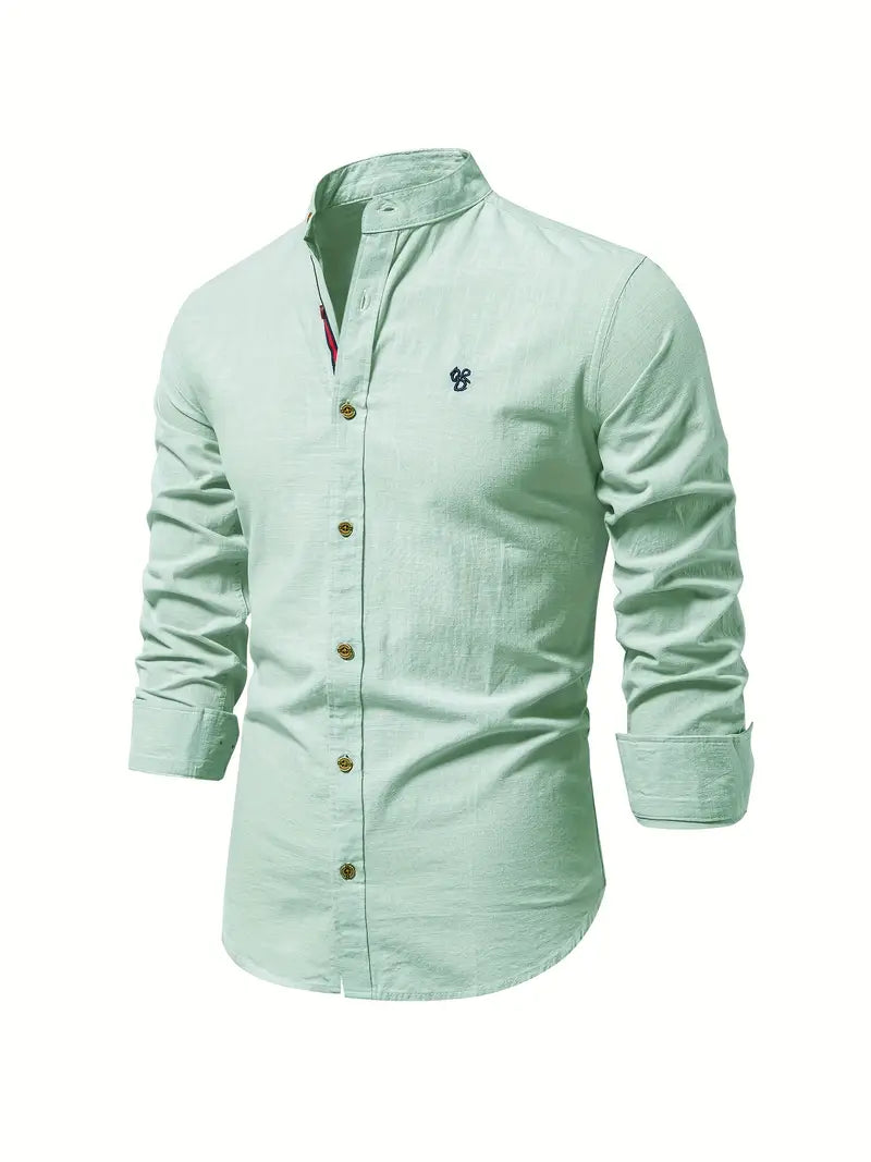 Camisa Casual de Hombre | Cuello Mao