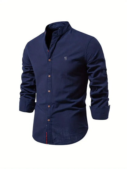 Camisa Casual de Hombre | Cuello Mao