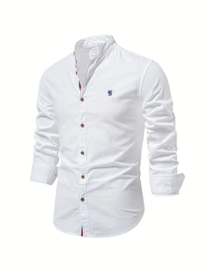 Camisa Casual de Hombre | Cuello Mao