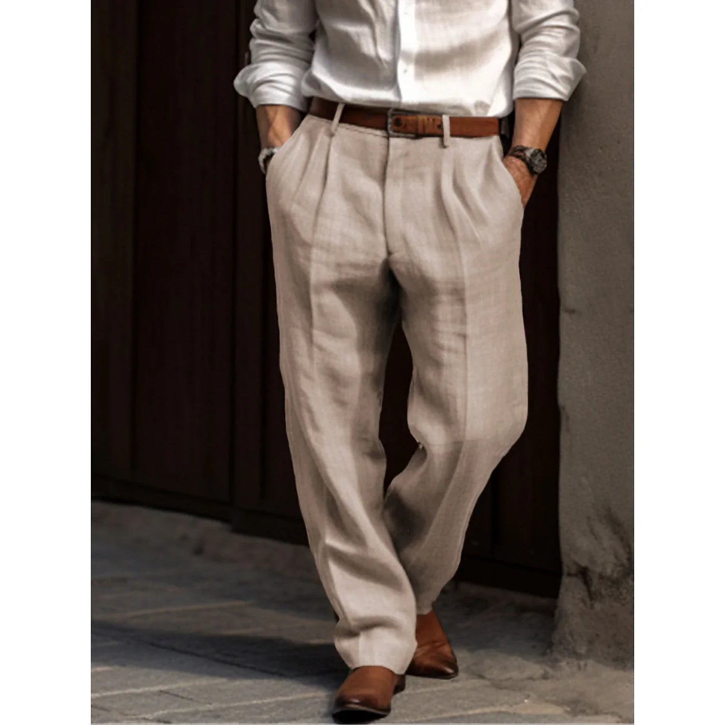 Pantalones Clásicos de Hombre | Cintura Plisada