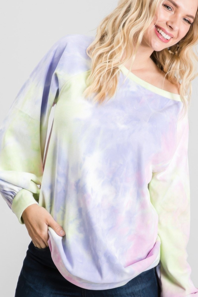 Top de Manga Larga Tie - Dye: Comodidad y Estilo en un Solo Look - Carmen Modas - Shirt and Blouses