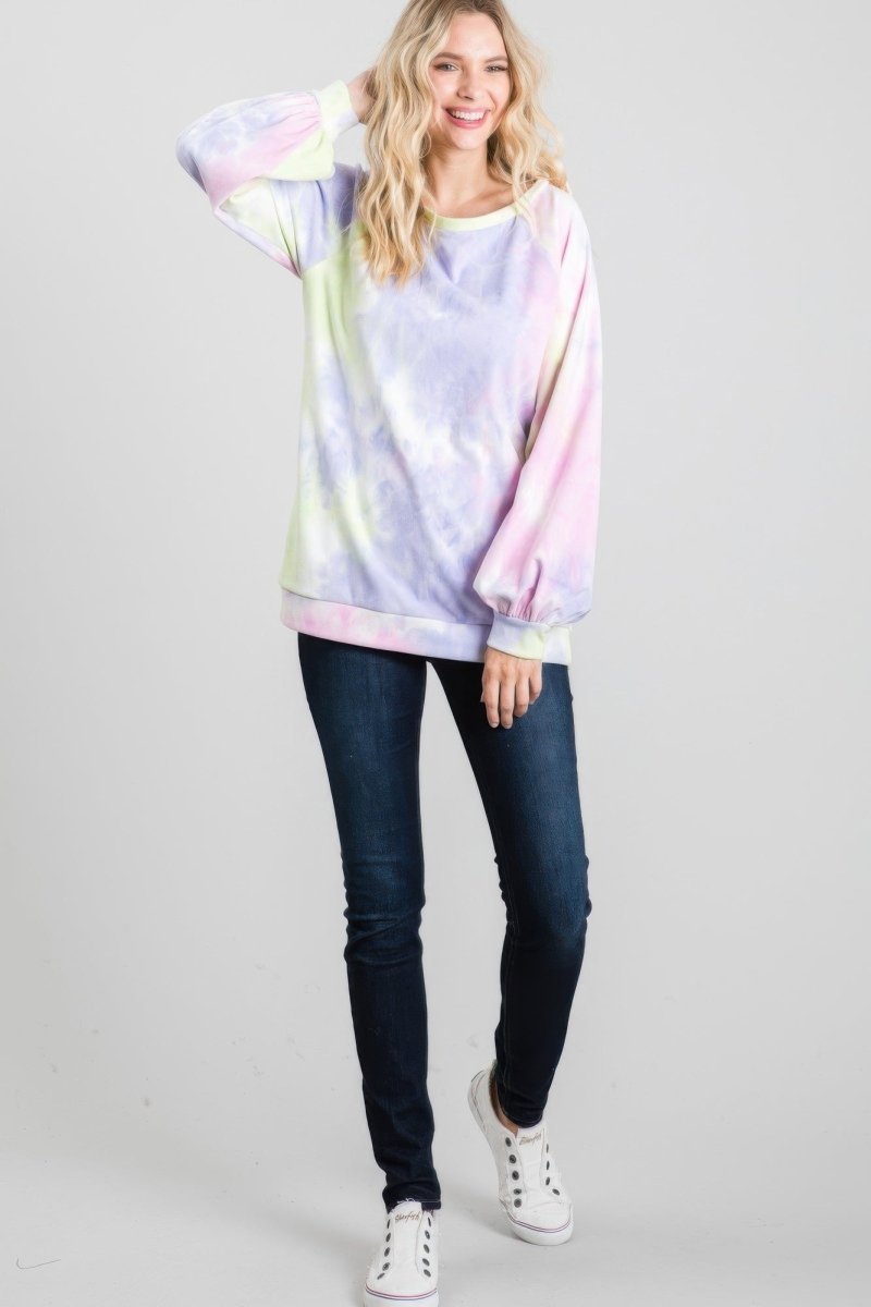 Top de Manga Larga Tie - Dye: Comodidad y Estilo en un Solo Look - Carmen Modas - Shirt and Blouses