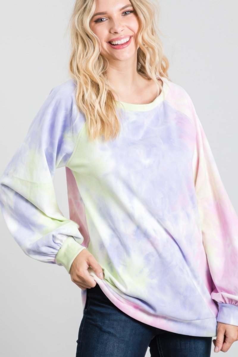 Top de Manga Larga Tie - Dye: Comodidad y Estilo en un Solo Look - Carmen Modas - Shirt and Blouses