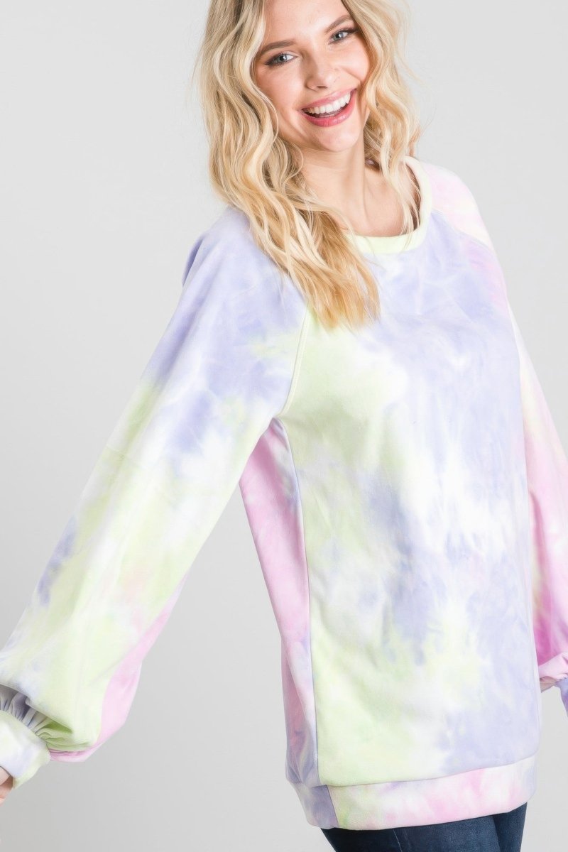 Top de Manga Larga Tie - Dye: Comodidad y Estilo en un Solo Look - Carmen Modas - Shirt and Blouses