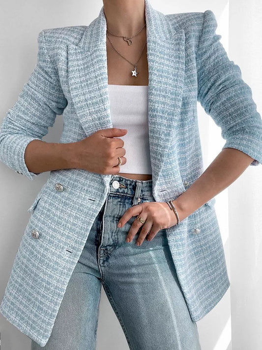 Blazer Mujer Tejido Texturizado | Estilo Entallado