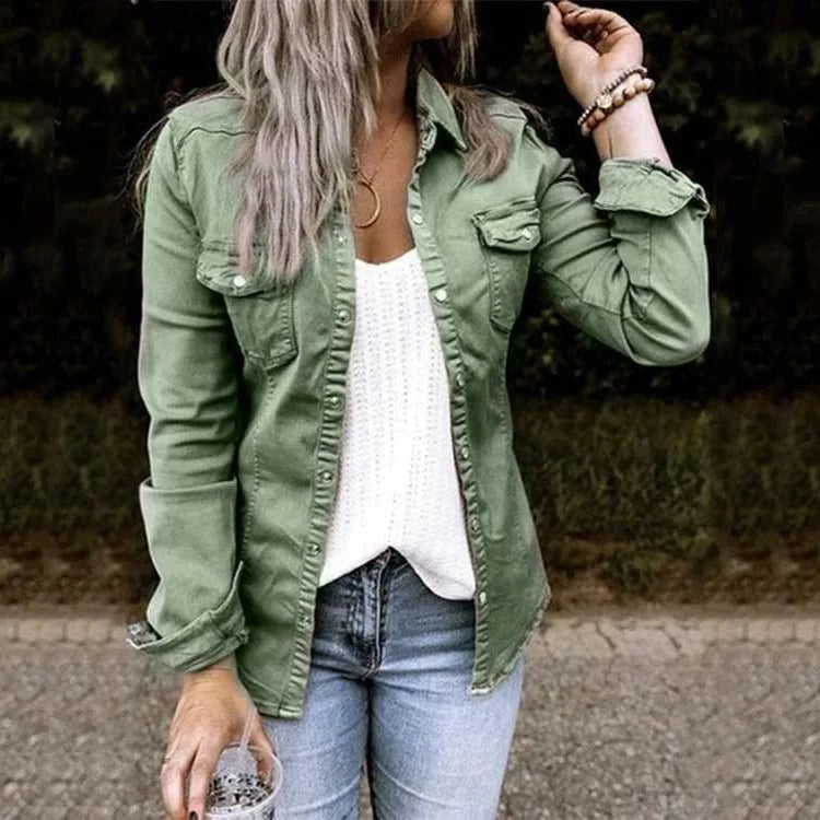 Sobrecamisa Casual de Mujer | Bolsillo en el Pecho