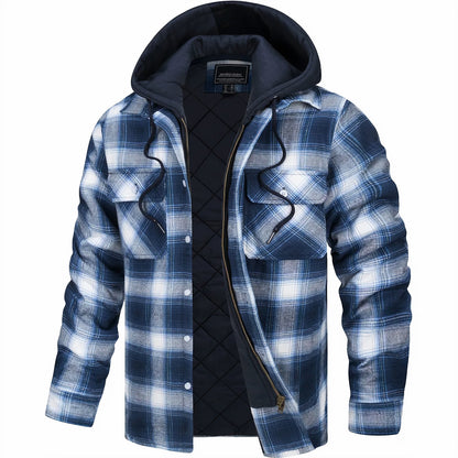 Chaqueta con Capucha de Hombre a Cuadros | Otoño