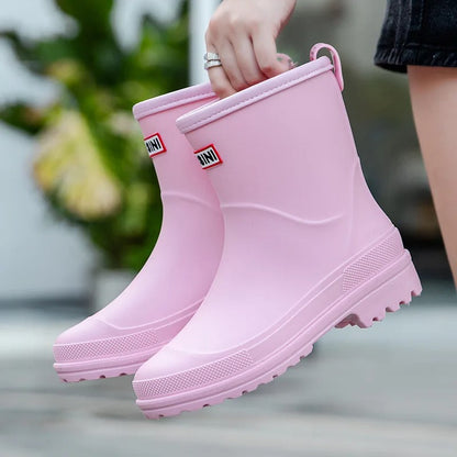 Botas de Lluvia de Mujer tipo Slip On | Altura al Tobillo