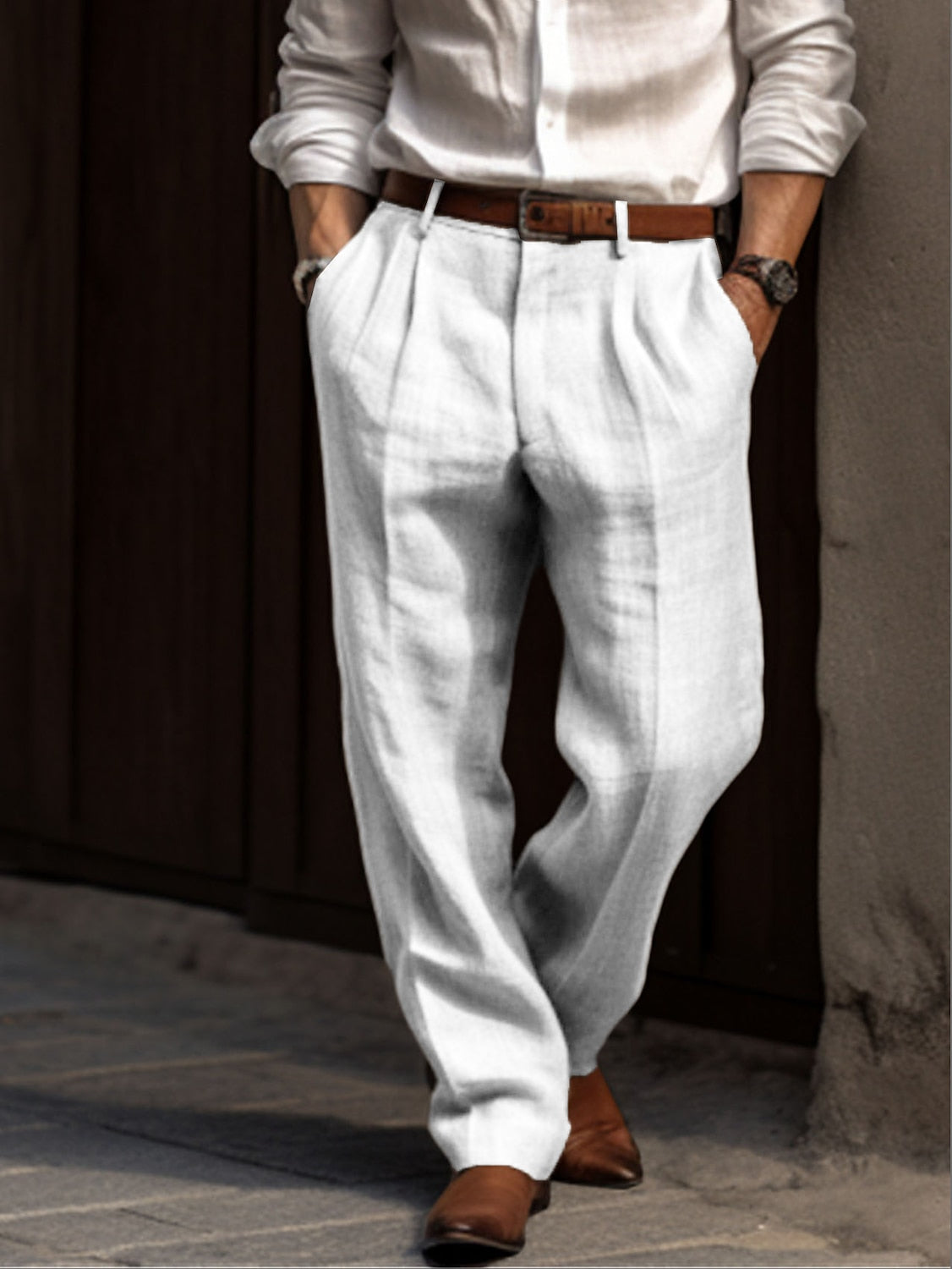Pantalones Clásicos de Hombre | Cintura Plisada