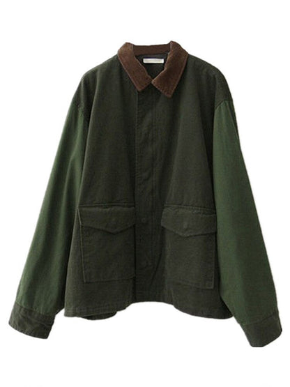 Chaqueta oversize para mujer | Cuello en contraste
