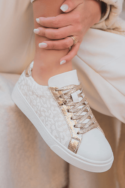 Zapatillas con Estampado de Leopardo de Mujer y Cordones - Carmen Modas - Sneakers