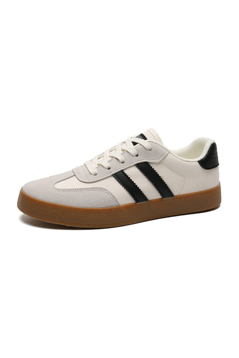 Zapatillas deportivas planas con rayas y cordones - Carmen Modas - Sneakers