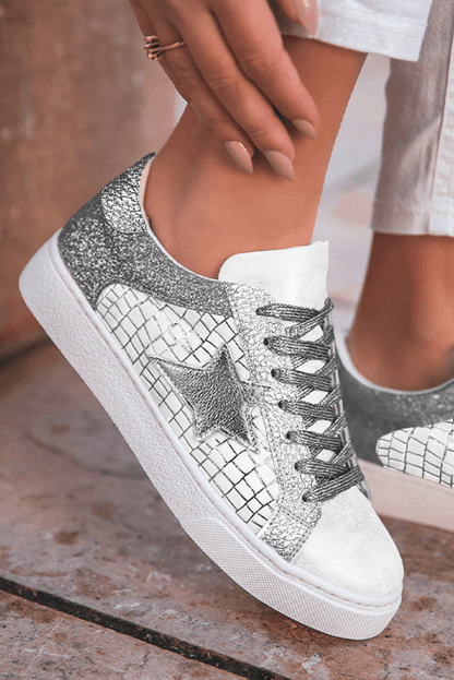 Zapatillas Mujer Brillantes con Glitter y Diseño Patchwork - Carmen Modas - Sneakers