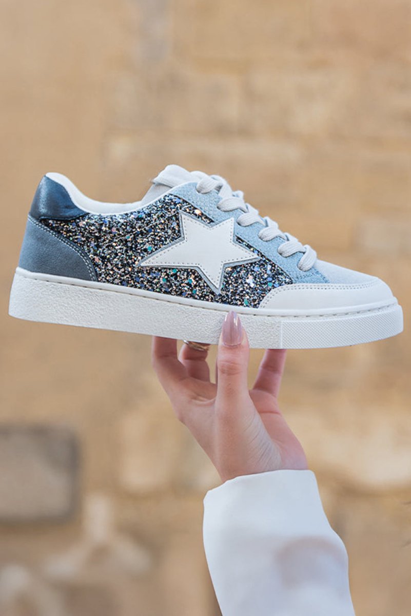 Zapatillas Mujer Brillantes con Lentejuelas y Cordones - Carmen Modas - Sneakers