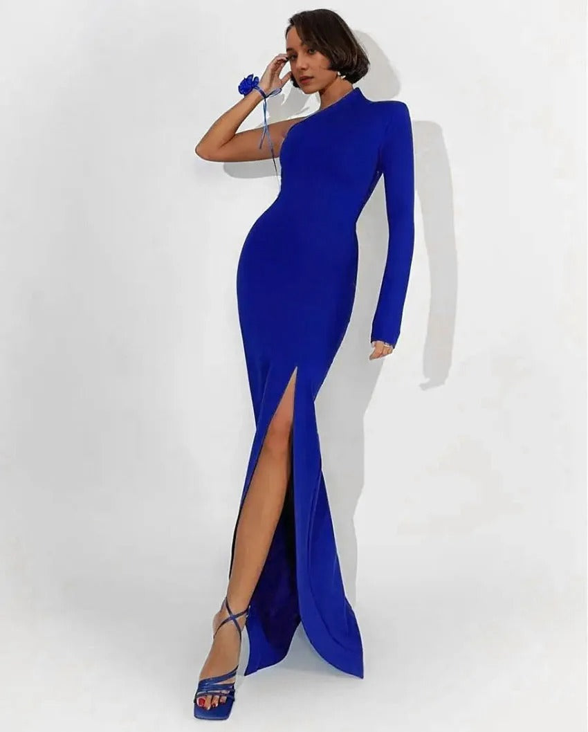 High slit tube dress