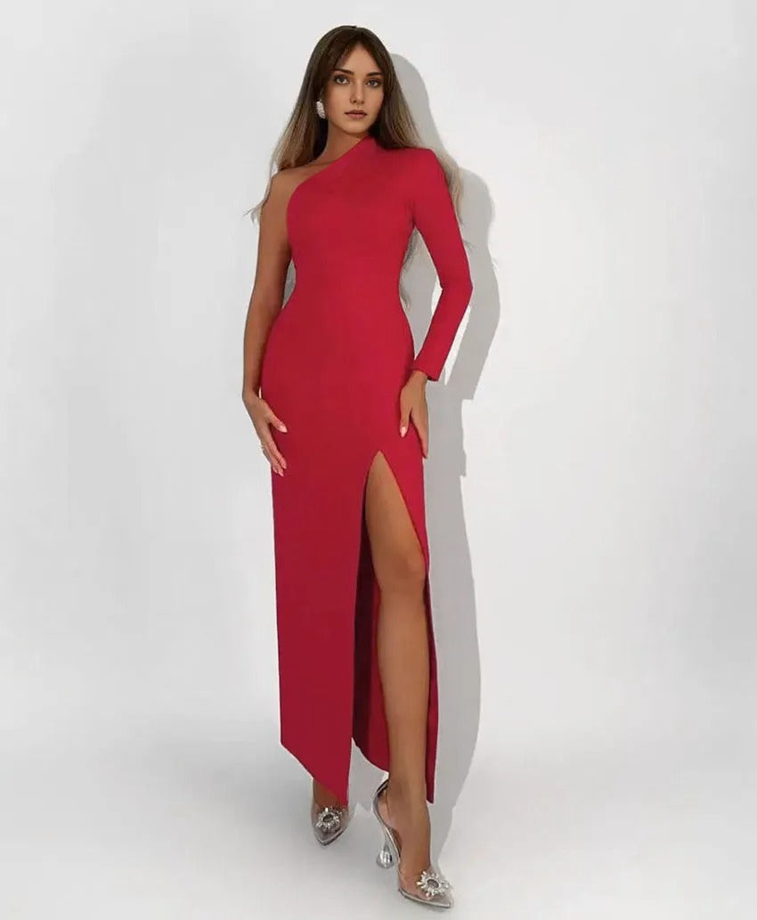 High slit tube dress