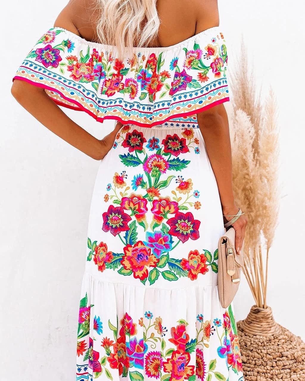 Paloma | Printed Boho Beach Maxi - AMVIM