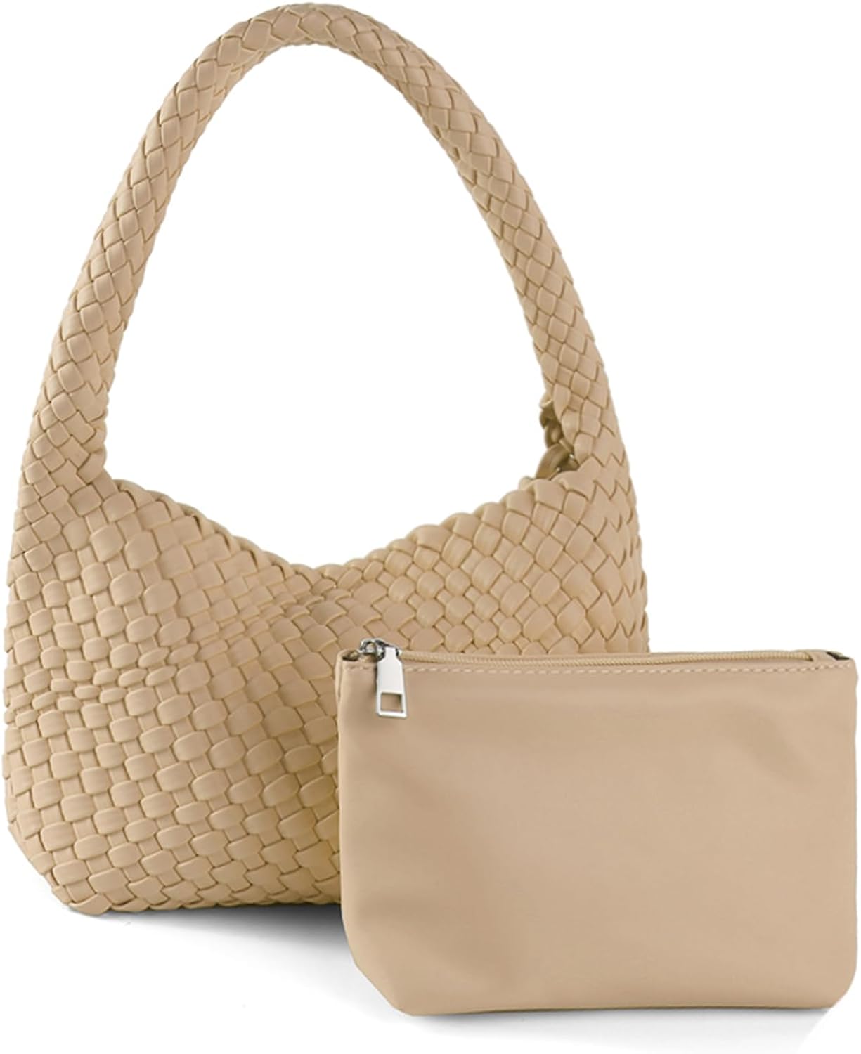 Soledad | Bolso de piel suave tejida - Carmen Modas Beige / Pequeño