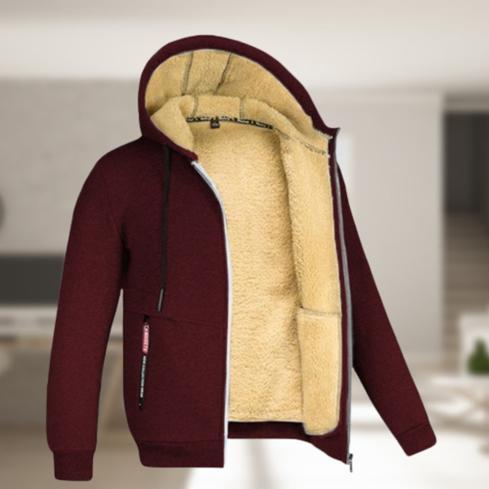 Calix | Chaqueta de invierno con capucha Comfy - Carmen Modas Vino tinto / S