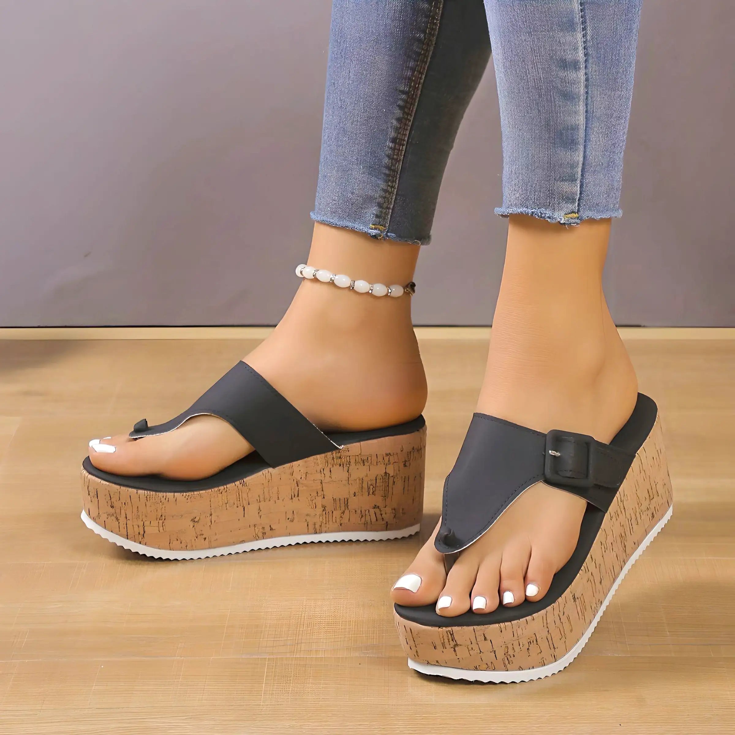 Wyna | Wedge Flip Flops - AMVIM