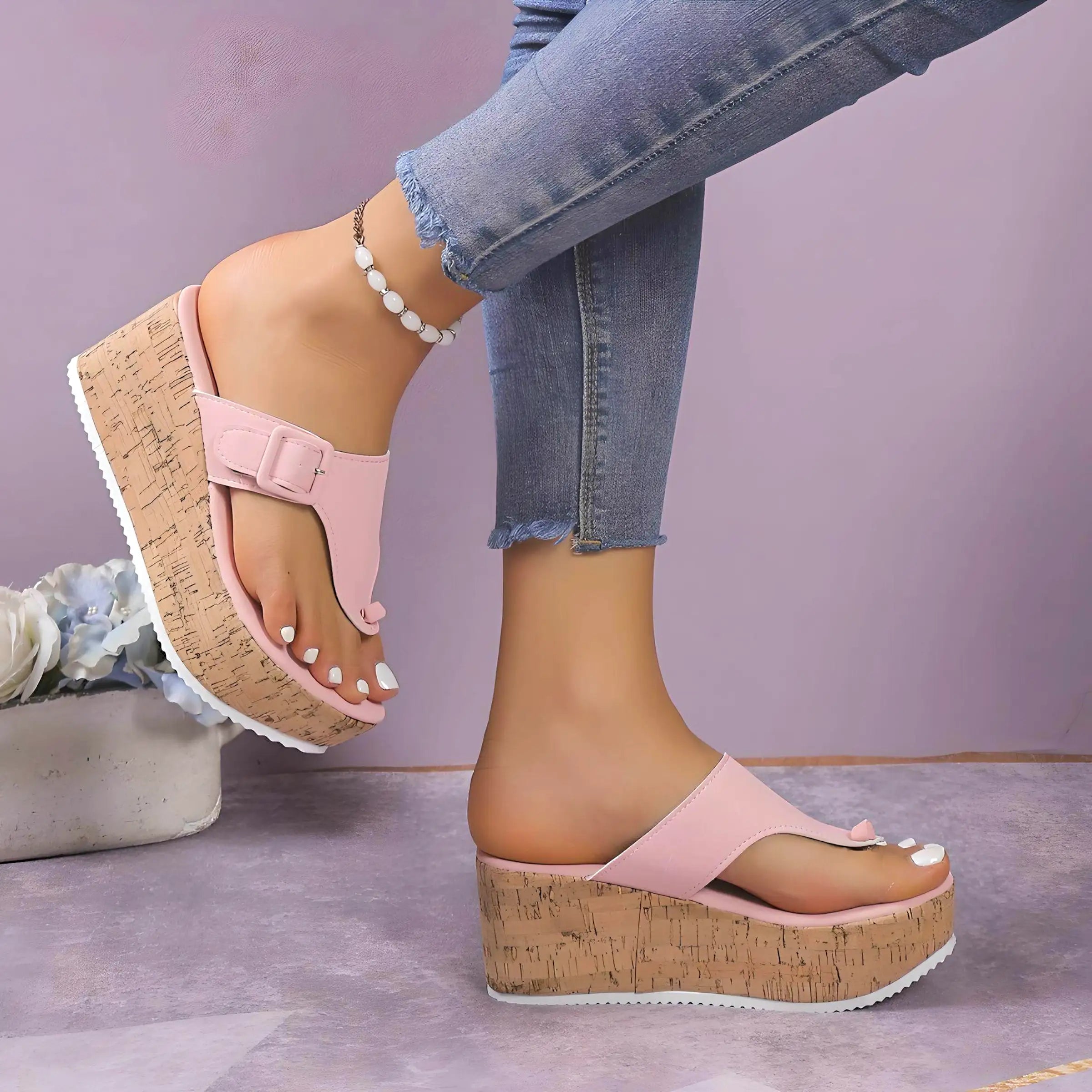 Wyna | Wedge Flip Flops - AMVIM