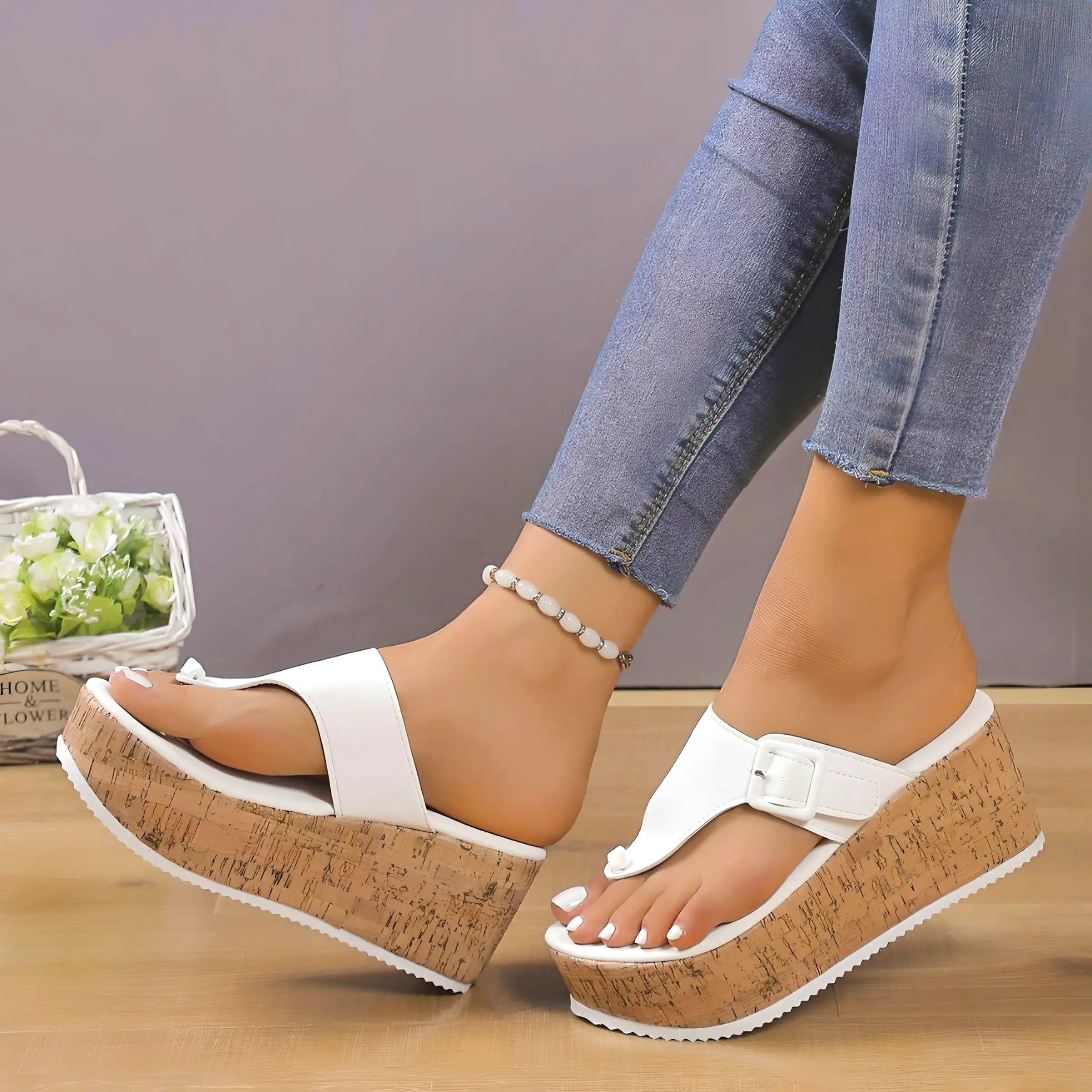 Wyna | Wedge Flip Flops - AMVIM