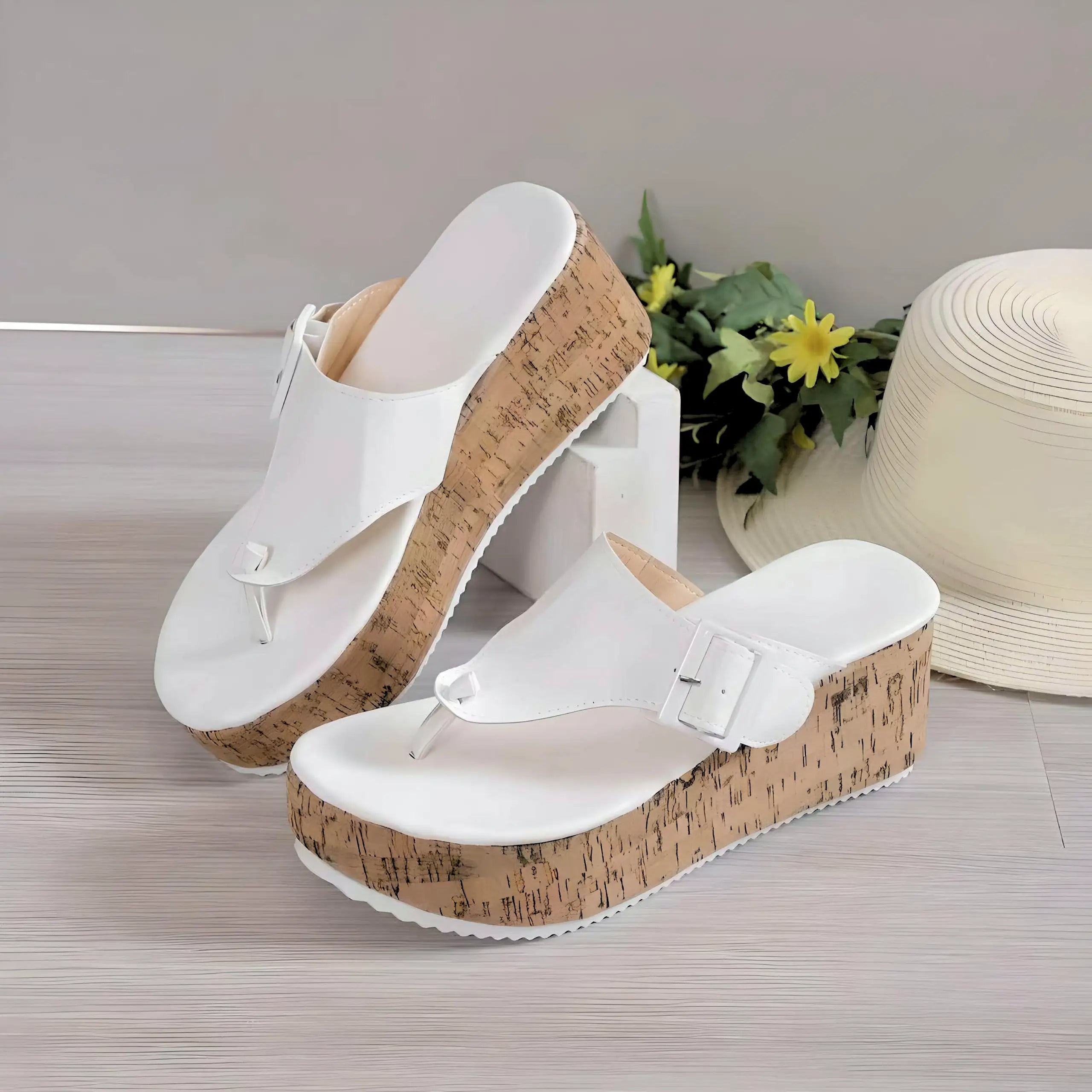 Wyna | Wedge Flip Flops - AMVIM