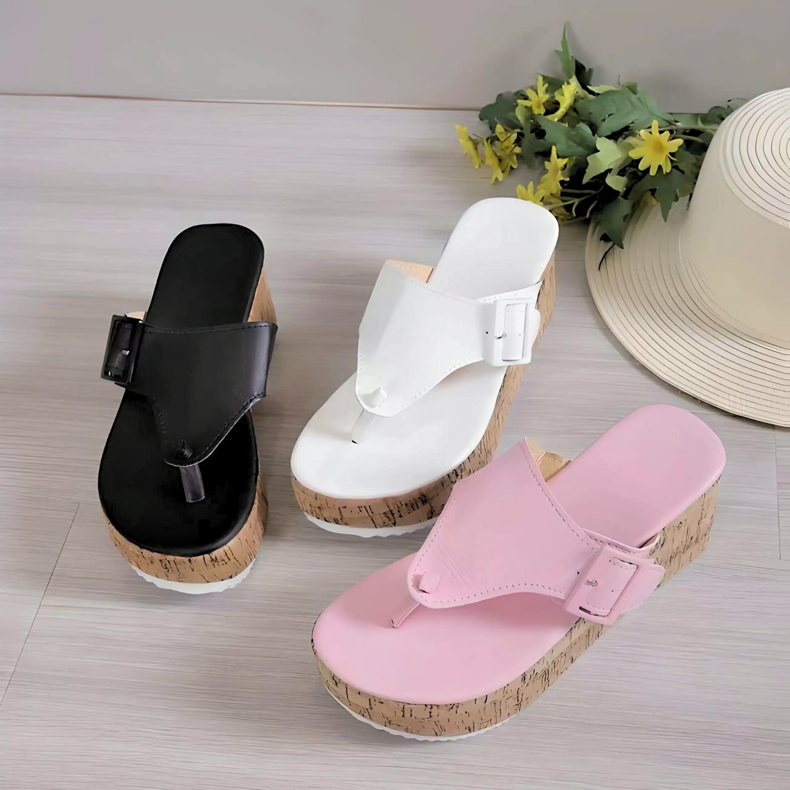 Wyna | Wedge Flip Flops - AMVIM