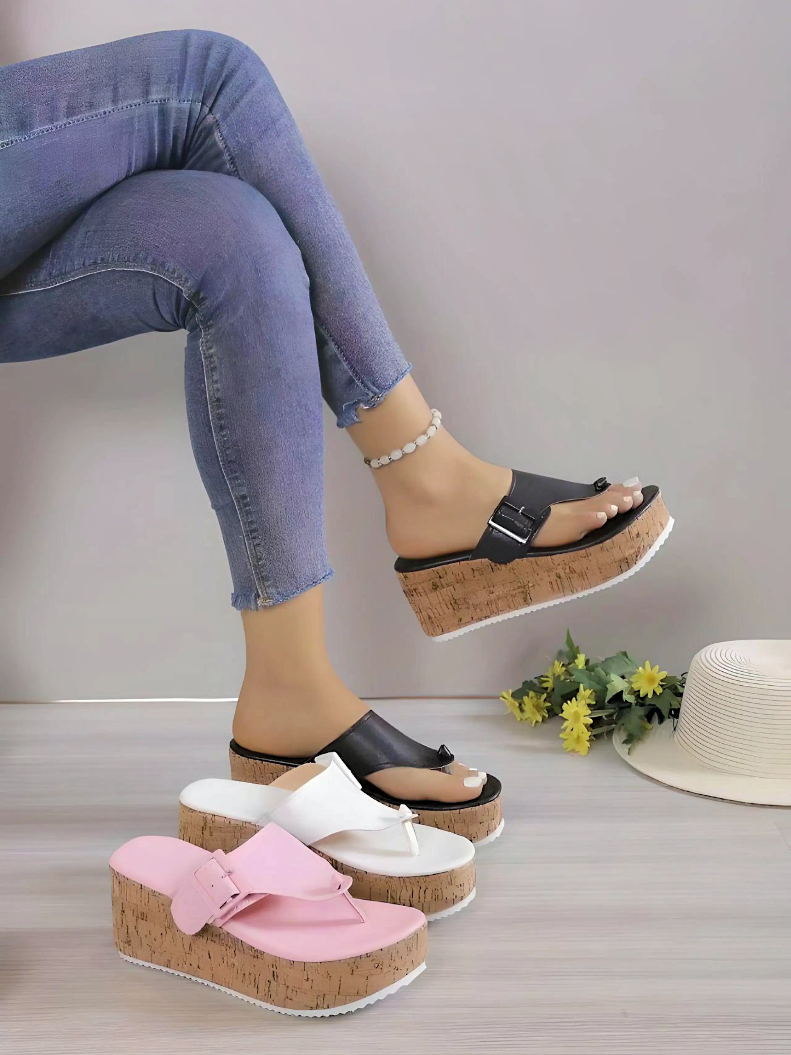 Wyna | Wedge Flip Flops - AMVIM