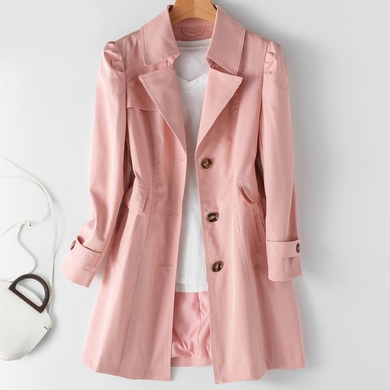 Zoey | Summer Chic Trench Coat - Pink / M - AMVIM